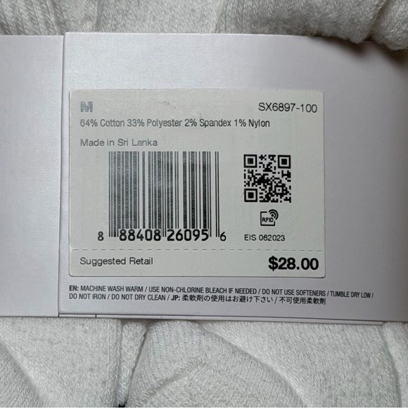 Nike New White Crew Socks Pack Size M - Picture 3 of 3